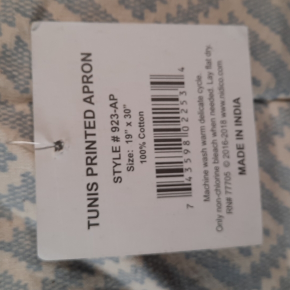 Apron Diamond Pattern Printed Design Cotton Machine Washable Chef Cook Baker - Picture 6 of 10